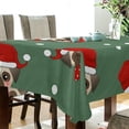 thumbnail image 3 of SKYSONIC Santa Claus Tablecloth Waterproof Washable Polyester Square Table Cover Durable Tablecloth for Kitchen Dining Table Party Decor (54 X 54 Inch), 3 of 7