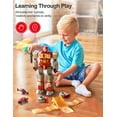 thumbnail image 2 of Transforming Toys - Dinosaur Robot Action Figures - Magnetic Assembling Robot Toys for Kids All-in-One Design Transforming Animals, Robots, Military Base Including Battle Guns, Cars, Airplane Models, 2 of 5