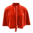 thumbnail image 3 of SAWOBUUN Velvet Capelet for Women Warm Short Cloak with Stand Collar Vintage Shawl for Halloween Evening Dress, 3 of 9