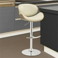 thumbnail image 2 of Allora Adjustable Faux Leather Bar Stool in Cream, 2 of 7