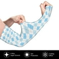 thumbnail image 3 of Haiem Blue and White Squares UV Protection Cooling Arm Sleeves for Men and Women UPF 50 Sun Sleeve, 3 of 8
