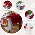 thumbnail image 5 of Red Snowman Christmas Table Cloth Waterproof Tablecloths, Gifts Xmas Tree Winter Snowflake Tablecloth Dining Table Cover for Kitchen Party Tabletop Outdoor, Rectangle Tablecloth 60x84 Inch, 5 of 9