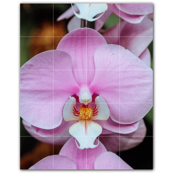 Picture-Tiles.com: Flowers Ceramic Tile Wall Mural WAL500632-45XL. 48"W x 60"H using (20) 12" x 12" Ceramic Tiles-Satin Finish