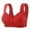 Red, variant on SELONE Womens Bras Wireless Front Closure Lace Plus Size Push Up T Shirt Bra Wide Strap Bras Breathable Underwear