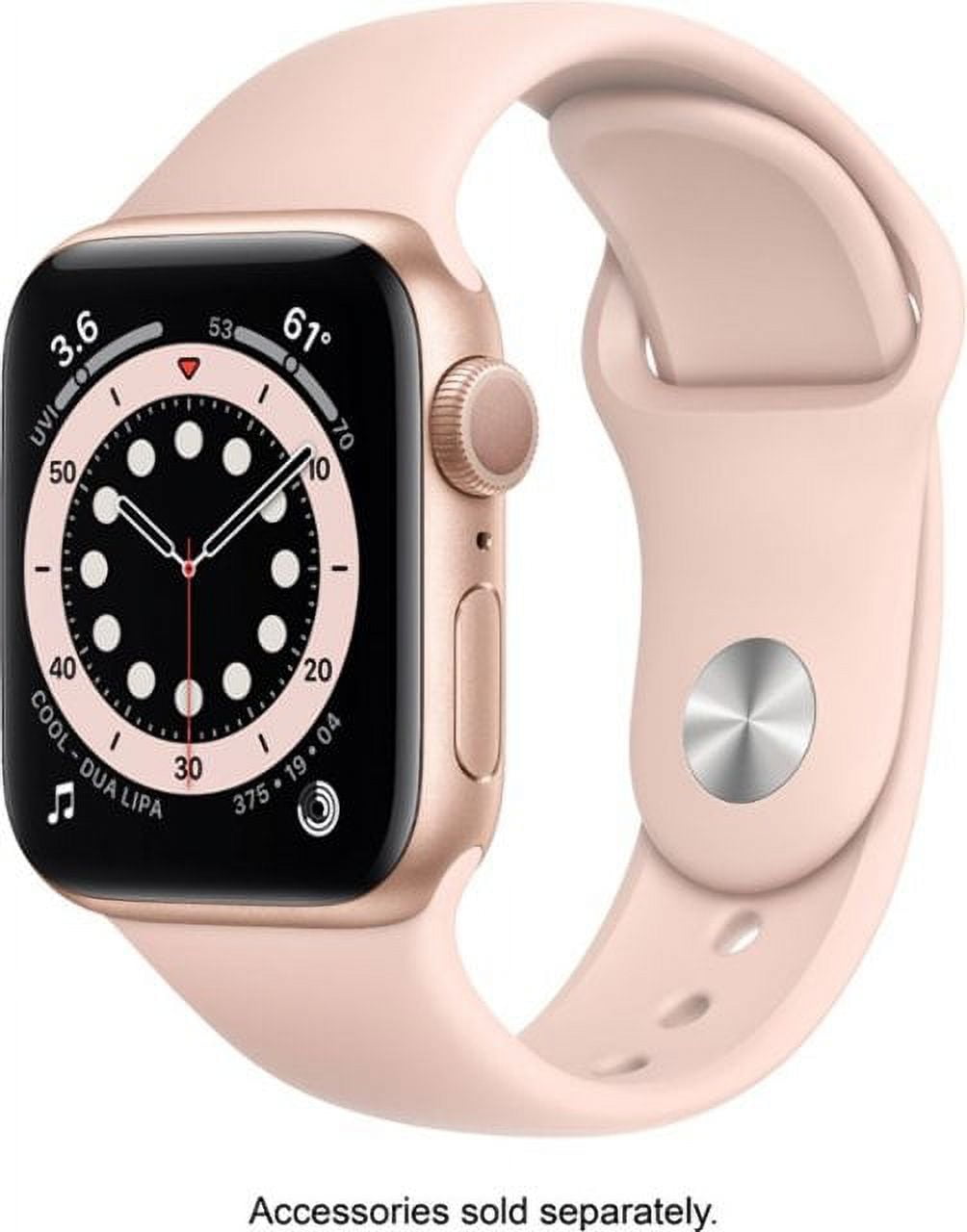 Restored Apple Watch Gen 6 Series 6 40mm Aluminum - Pink Sand Sport Band MG123LL/A - Gold (Refurbished)