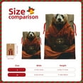 thumbnail image 3 of Xecao Jungle Meditating Panda Print Burlap Gift Bags with Drawstring and Gift Tags, Gift Bags, Burlap Bags, Jute Bags for Party, Christmas, DIY Craft Bags-Small, 3 of 9