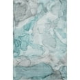thumbnail image 2 of Addison Rugs Mayfield Washable Transitional Watercolors Teal Rectangle Rug, 5' x 7'6", 2 of 6