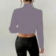 thumbnail image 5 of Sudadera corta,Blusa de mujer, jersey de manga larga con cuello vuelto, abrigo de poliéster con botones, cuello en V, estilo informal, para uso diario en casa, sopatenor, 5 of 9