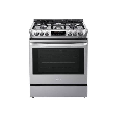 LG - 6.3 Cu. Ft. Slide-In Gas Range with ProBake Convection - Stainless steel