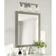 thumbnail image 6 of Kira Home Asher 23" 3-Light Farmhouse Vanity / Bathroom Light + Conic Glass Shades, Bleached Oak + Galvanized Steel, 6 of 7
