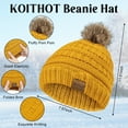 thumbnail image 2 of KOITHOT 5 Pcs Women Winter Beanie Hat Gloves Scarf Set, Warm Thick Soft Knitted Touch Screen Ginger, 2 of 6
