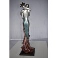 thumbnail image 3 of Nifao Young Lovers French Kissing Statue Made of Resin – Home Decor Sculpture, 7"L x 7"W x 23"H, 3 of 10