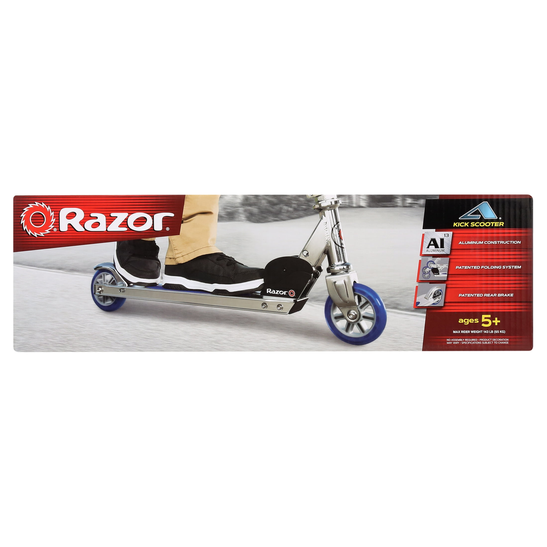 Razor A Youth Kick Scooter  Lightweight, Foldable Aluminum Frame, Adjustable Handlebars  (图3) Razor A Youth Kick Scooter  Lightweight, Foldable Aluminum Frame, Adjustable Handlebars  (图3)