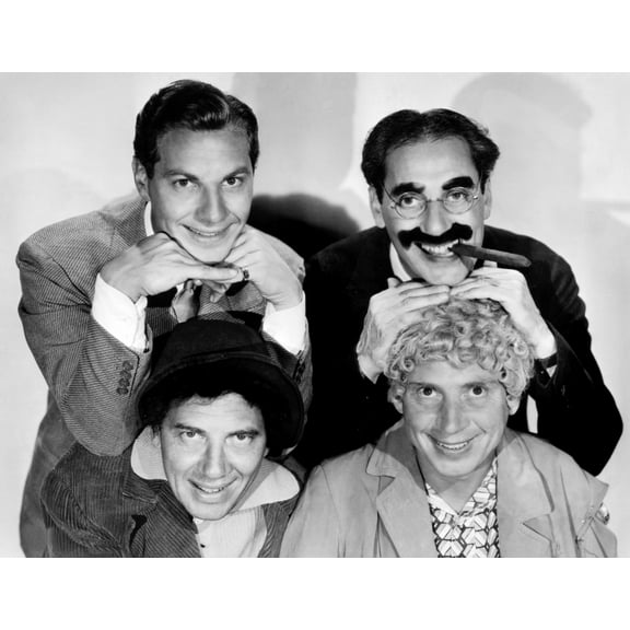 The Marx Brothers Top Zeppo Marx Groucho Marx Bottom Chico Marx Harpo Marx Ca. Early 1930S Photo Print (10 x 8)