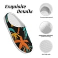 thumbnail image 5 of Lsque Palm Trees Pattern Womens Comfort Cotton on Scuff With Memory Foam and Anti-skid Sole Slipper-44/45, 5 of 7