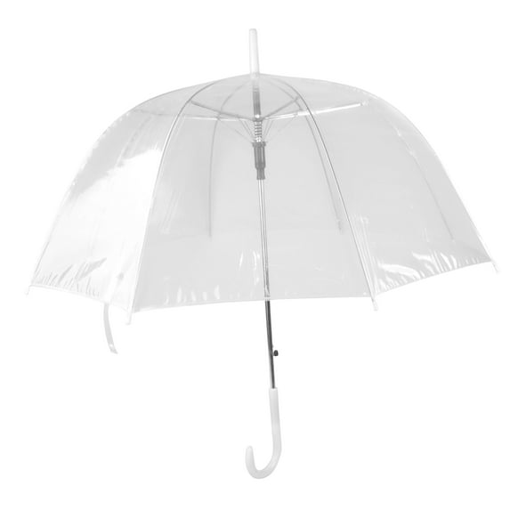 AMC Transparent Cherry Blossom Bubble Dome Shape Semi-Automatic Umbrella for Rain & Wind