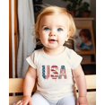 thumbnail image 3 of Distressed USA Flag Shirt for Women Girls Kids Vintage Patriotic 4th of July Family Matching Tee Natural Shirt Youth Small, 3 of 9