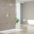 thumbnail image 2 of 12 Inches Luxury Rain Mixer Shower Combo Set Wall Mounted Rainfall Shower Head System Rough-In Valve Body and Trim Included,Gold, 2 of 9