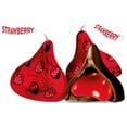thumbnail image 3 of HERSHEY'S KISSES Extra Creamy Milk Chocolate Dipped Strawberry Candy, Red Foil Wrap, Bulk 2 Pounds, 3 of 6