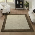 thumbnail image 2 of Mainstays Farmhouse Faux Sisal Olefin Brown Border Indoor Area Rug, 4'x5'4", 2 of 9