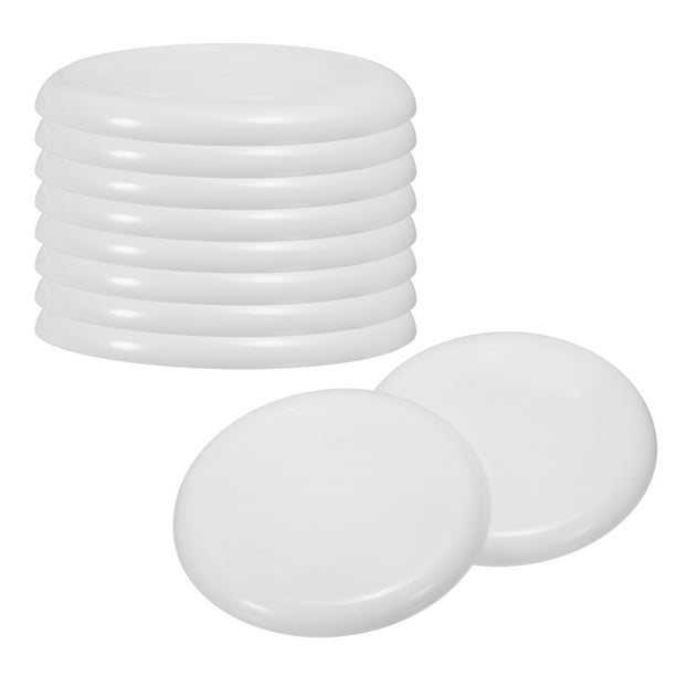 Disco volador de plástico colorido Uxcell para entrenamiento deportivo al aire libre, juego de césped blanco