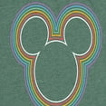 thumbnail image 3 of Mickey & Friends - Rainbow Outline Mickey Silhouette - Women's Short Sleeve Graphic T-Shirt, 3 of 5