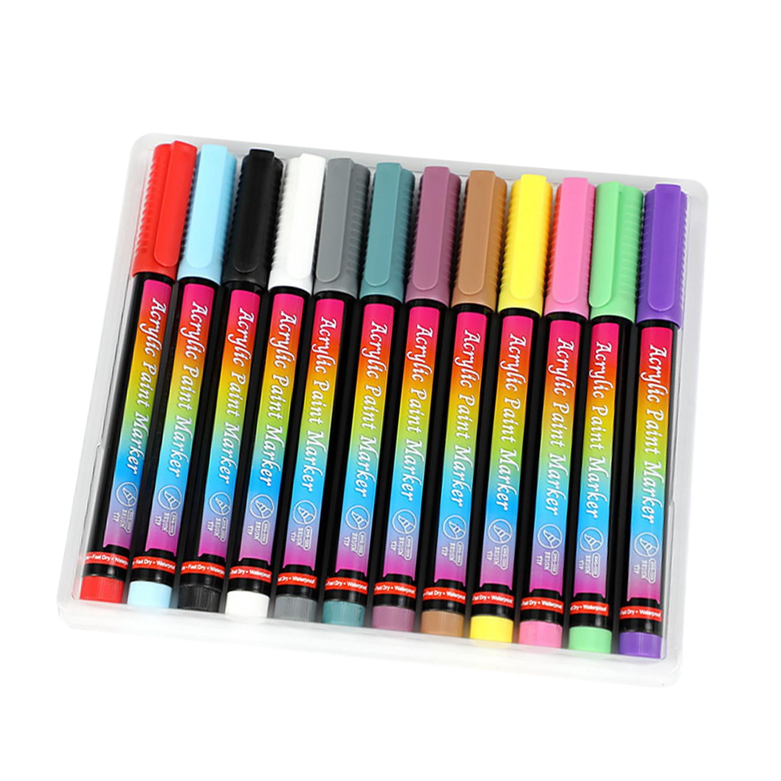 FVDPWYE Metallic Marker Pens Watercolor Pen Kit Painting Smooth for 12 Colors C 12 Colors