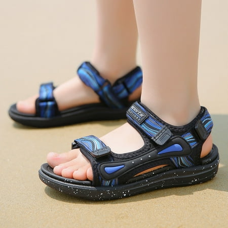 

Size 28-41 Lightweight Black Sandals Outdoor With Velcro