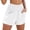 White, variant on High Waisted Shorts for Women Summer Stylish Smocked Elastic Waisted Wide Leg Athletic Workout Shorts with Pockets Loose Breathable Comfy Beach Bottoms Navy S