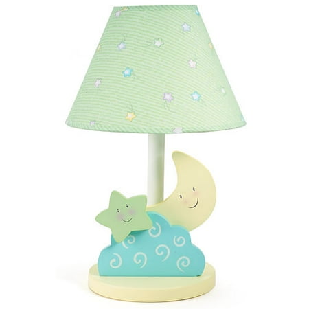 Iridescent Moon - Moon, Star and Cloud Nursery Lamp