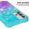 thumbnail image 4 of case for Samsung Galaxy A32 5G（Not 4G） Women Case,Creativity Clear Gradient Quicksand Glitter Flowing Liquid Floating TPU Case Bling Diamond Sparkle Cover for Samsung Galaxy A32 5G JB Bluish Violet, 4 of 14