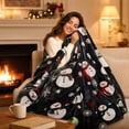 thumbnail image 7 of Christmas Blanket 27-80in Gray Bow Fuzzy Cozy Warm Throw for Couch Sofa Winter Home by OVFUIZ, 7 of 7