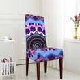 thumbnail image 4 of Mandala Flower Dining Chair Slipcovers Chair Protectors Seat Covers For Dining Room Hotel Kitchen Purple, 4 of 8