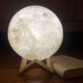 thumbnail image 1 of Lamp - Moon Lamp 15 cm / Night Lamp - Moon Lamp - Adjustable Color Multicolor, 1 of 5
