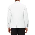 thumbnail image 3 of Chaquetas de traje INSPIRE CHIC para hombres, blazers deportivos de color sólido, de un solo botón, S blanco, 3 of 5