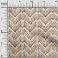 thumbnail image 2 of oneOone Cotton Cambric Beige Fabric Chevron Quilting Supplies Print Sewing Fabric By The Yard 56 Inch Wide, 2 of 4