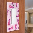 thumbnail image 3 of WIRESTER 1-Gang Decorator Light Switch Plate/Wall Plate Cover, Hot Pink Pineapple Pattern Pink Pastel, 3 of 6