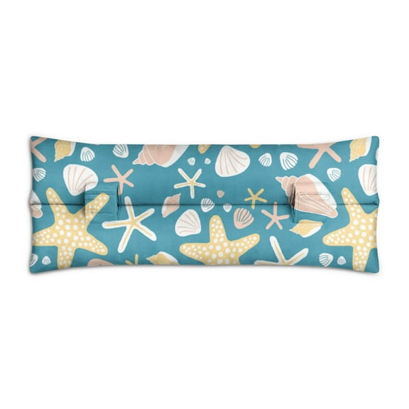 Sunset Starfish Seatbelt Pillow for Women - Mastectomy Breast Surgery Heart Surgery Recovery Cushion - Tropical Beach Design Post-Op Car Travel Comfort Pad