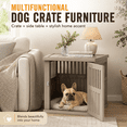 thumbnail image 4 of MINDYES 30" Dog Cage, Indoor Medium Small Dog Crate Furniture with Locking, Light Brown, 4 of 8