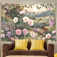 thumbnail image 4 of Farmhouse Tapestry Wall Hanging,Wildflower Neutral Garden Tapestries for Dorm Living Room Bedroom Decor,Boho Wall Art,Sofa Cover,Photo Background,40"x30", 4 of 7