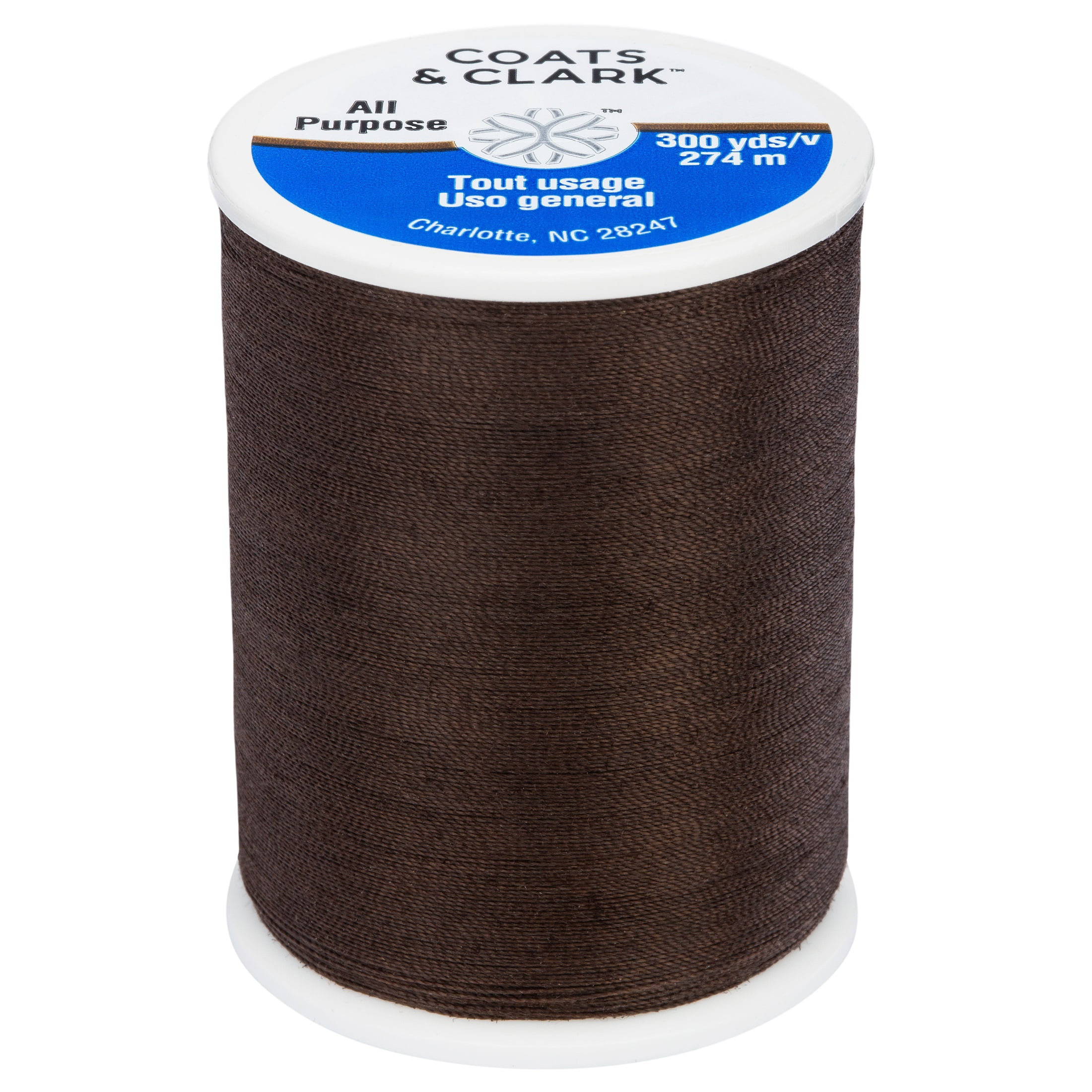 (3 pack) Coats & Clark All Purpose Cloister Brown Polyester Thread, 300 Yards