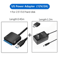 thumbnail image 3 of SATA to USB Cable,SATA III Hard Driver Adapter Compatible for 2.5 inch 3.5 inch HDD and SSD,USB-C/USB 3.0 Black, 3 of 8
