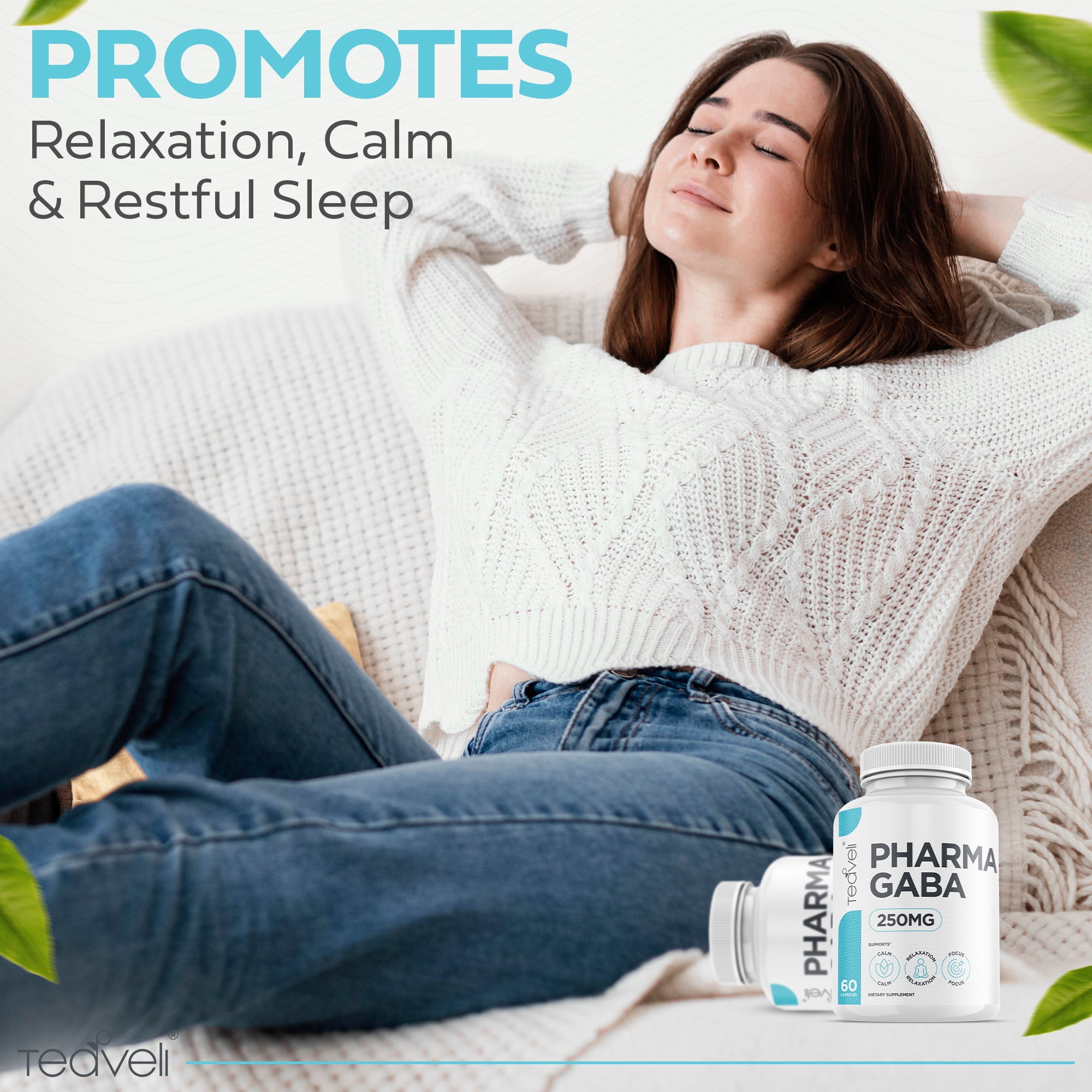Pharma GABA 250 mg– Naturally Fermented GABA Supplement– Clinically Proven to Support Relaxation, Cognitive Health, Sleep & Focus