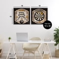 thumbnail image 3 of Stupell Industries Pub Sports Pool & Darts 2 Piece Black Framed Floater Canvas Set design by Conrad Knutsen, 18 x 18, 3 of 9