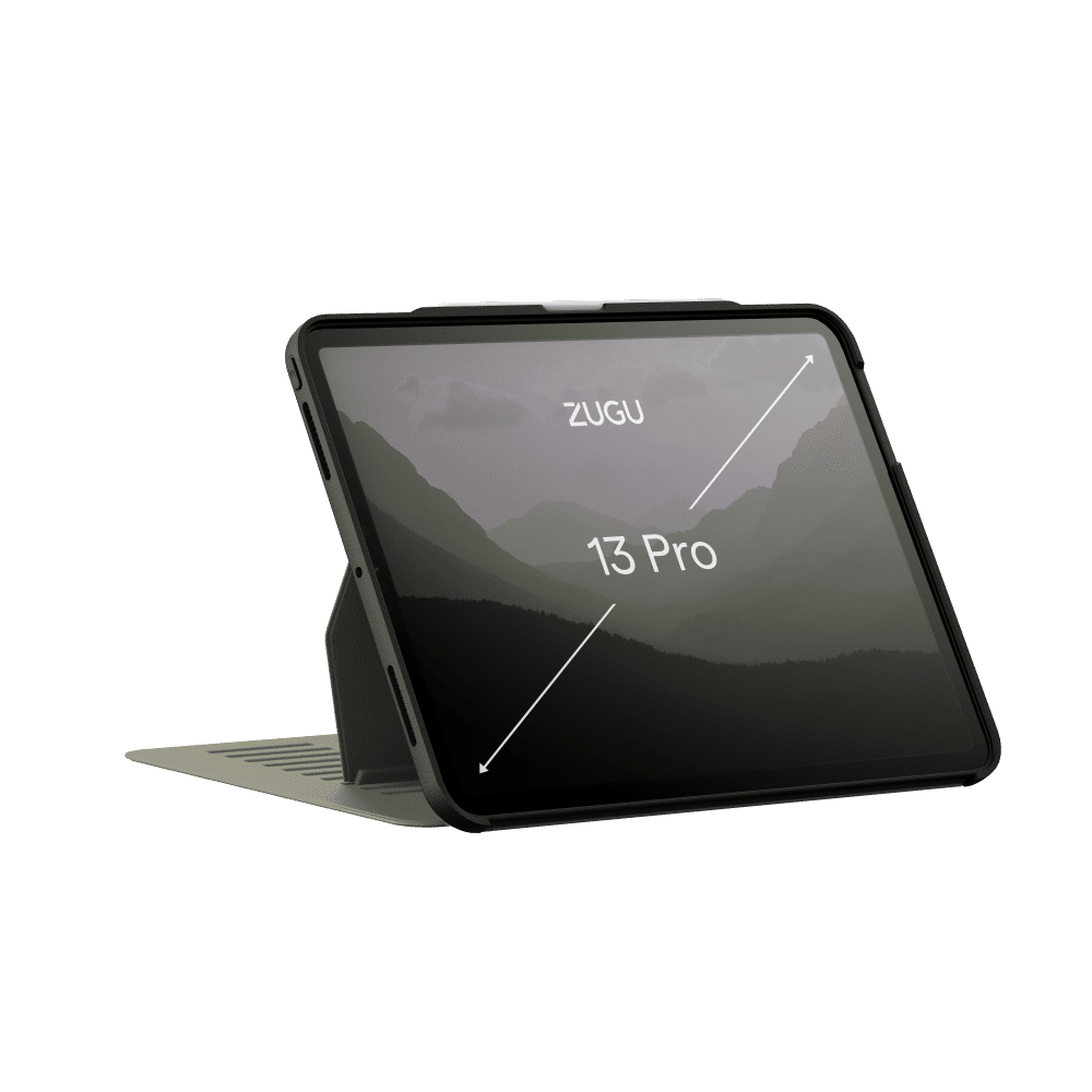 Zugu Case for iPad Pro 13 (M4/M5) 2024/2025, Slim Protective Cover with Apple Pencil Holder, Auto Wake/Sleep, Multiple Viewing Angles - iPad Pro 13 Inch Case, iPad 13 Case - Olive