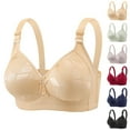 thumbnail image 2 of VISALY Bras for Women No Underwire Bras Plus Size Comfort Soft Bras Supportive Bralettes Cute Strong Support Sports, Wireless Bra, Bras for Women No Underwire, Bras (03# Beige, 40), 2 of 3