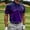 Purple, variant on Zysthvn Summer Mens Short Sleeve Shirts Tennis Polo Casual Mens T Shirts Printed Lapel Tops
