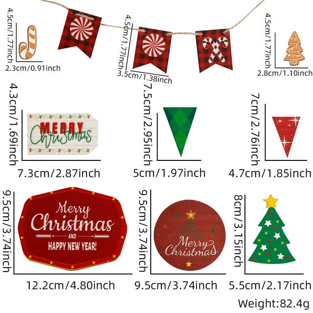 Decoración de bandeja escalonada de granja 3 juegos - Paquete de decoración navideña navideña - El diseño de centro de mesa navideño perfecto para el hogar