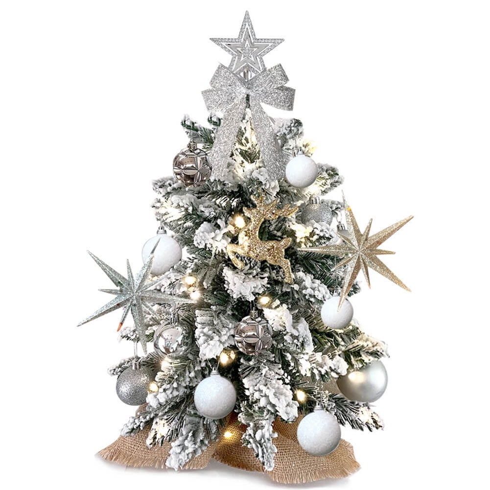 Kadyn Small Christmas Tree, 2ft Mini Christmas Tree, Artificial Small Desktop Xmas Tree with Tree Ornaments, for Christmas Thanksgiving Decorations-B Kadyn Small Christmas Tree, 2ft Mini Christmas Tree, Artificial Small Desktop Xmas Tree with Tree Ornaments, for Christmas Thanksgiving Decorations-B