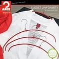 thumbnail image 4 of Colgador de ropa MAWA Euro ultrafino y antideslizante, juego de 20 unidades, color rojo, 4 of 7